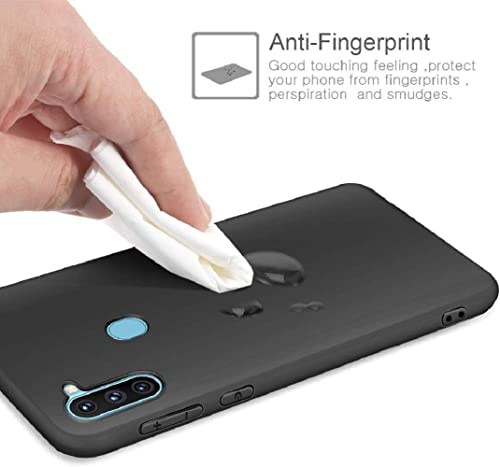 Image of Mobile Back Cover Case for Samsung Galaxy M11 Sm-M115F /Dsn | Samsung M11 (Silicone Case|CameraProtection|Black SC1510)