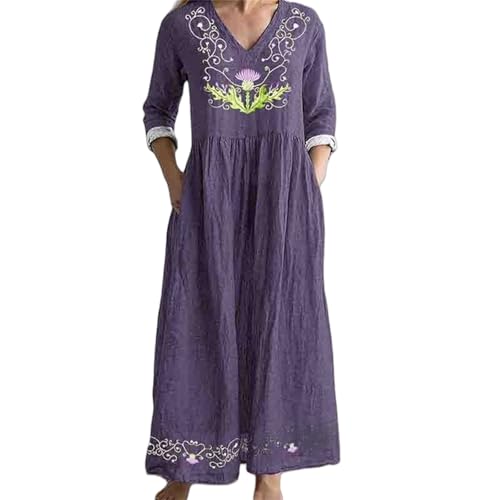 Robe d'été dos nu rose femme 3XL grande taille fluide