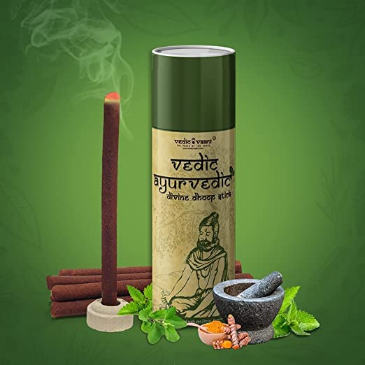 Vedic Vaani Divine Love Ayurvedic Incense with Vedic Loban Agarbatti (20 Sticks)