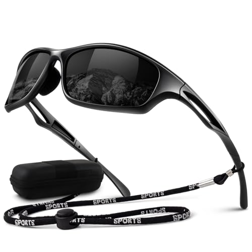 LINVO Sonnenbrille Herren Polarisiert Verspiegelt Sportbrille Autofahren Angeln Fahrradbrille mit 100% UV400 Schutz Cat 3 CE