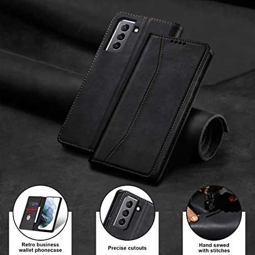 Image of Jasonyu Flip Wallet Case for Samsung Galaxy S21 5G,Black