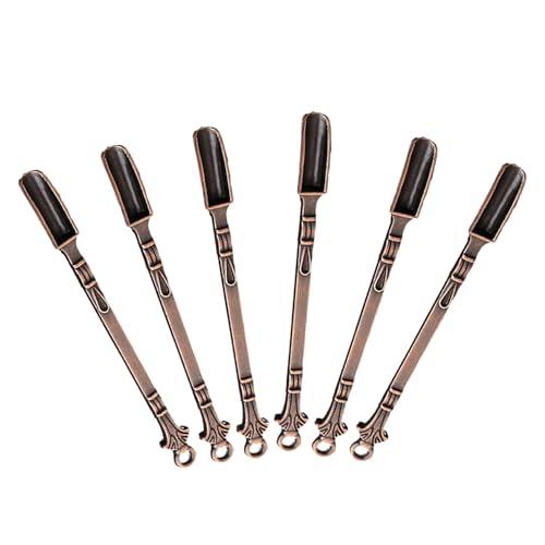 Cafurty 6 Piece Mini Dry Herb Powder Spoons - Micro Spatula Wax Tool Set Small and Lightweight