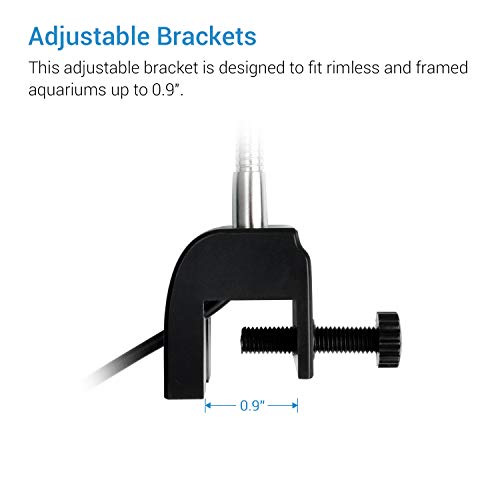 NICREW Fish Tank Clip on Light, Clamp Aquarium Light with White and Blue LEDs, 320LM, 7 Watts - Image 5