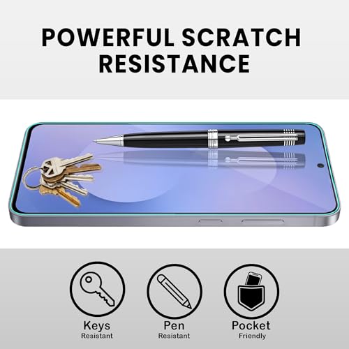Image of ArmourPro Military-Grade Tempered Glass for Samsung Galaxy S25 FE - 9H Anti Scratch, Edge-to-Edge Coverage, HD Clarity, Smooth Touch, Case Friendly, Easy Installation Kit with Cable Protector