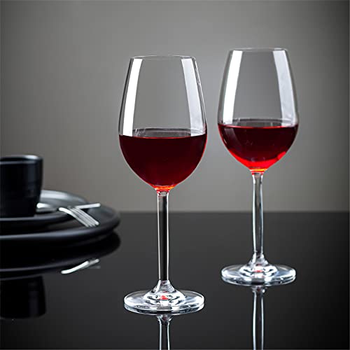 Mivana Premium Wine Glasses 450ml, Set of 2 Long Wine, Burgundy Clear Glasses with Stem for Wedding Anniversary, Birthday, Gift (RKT-02, Set of 2) 1