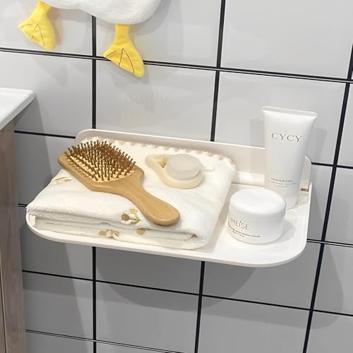 Image of Floating Shelves /Foldable Small Wall /Space Saving Mounted Storage Tray /Easily Expands Wall Spaces Shelves for Bathroom, Kitchen, Office