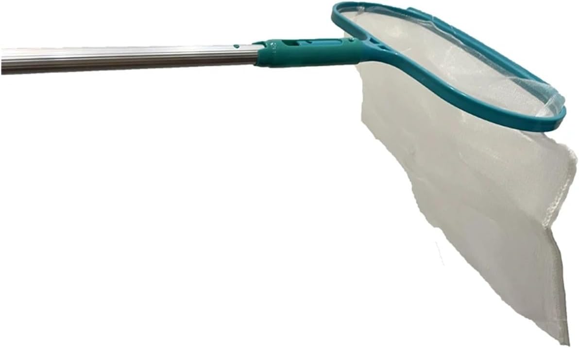 Pool Leaf Skimmer Net & Leaf Rake Net Set with Pole, Debris Cleaning Tool for Swimming Pools