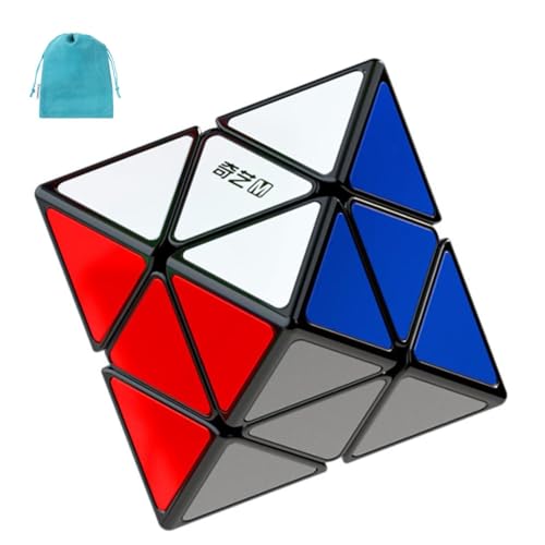 QY Skewb Diamond �y�|�[�`�t��/���K�i�z�X�L���[�u �_�C�������h �u���b�N �X�e�b�J�[���X ���̃p�Y�� (Skewb Diamond Magnetic)