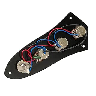 Musiclily Précâblée Plaque Contrôle Jazz Bass pour Fender J Bass, Noir – Image 5