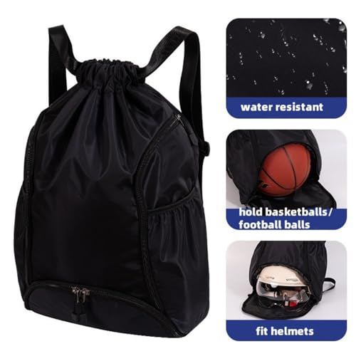 Unisex large-capacity outdoor waterproof, adjustable multi-functional training fitness drawstring backpack3