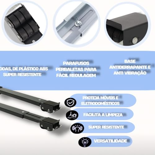 Base Suporte Móvel Com Rodinhas, Pezinho Adequado para Geladeira, Máquina de Lavar, Móveis e Eletrod