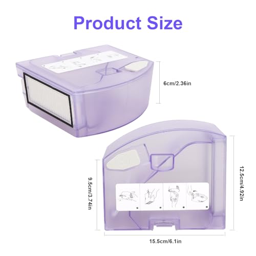 Image of Water Tank Dust Bin Box Compatible with Roborock Q7 MAX / Q7 MAX+ / T8 Vacuum Cleaner - Waste Collection Dustbin Box Replacement Accessories Spare Parts