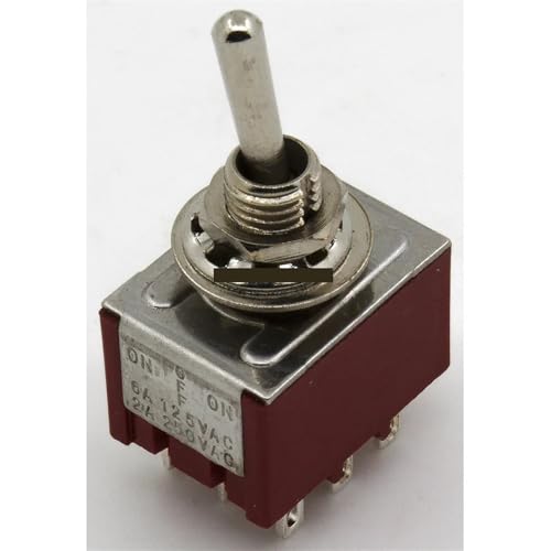 Interrupteur à bascule MTS-303 triphasé 3PDT ON-OFF-ON autobloquant de 6mm pour circuit