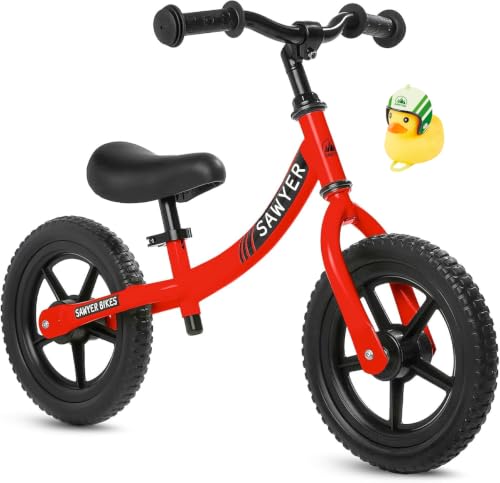 Sawyer Bikes - Bicicleta Sin Pedales Ultraligera - Niños 2, 3, 4 y 5 Años (Rojo)