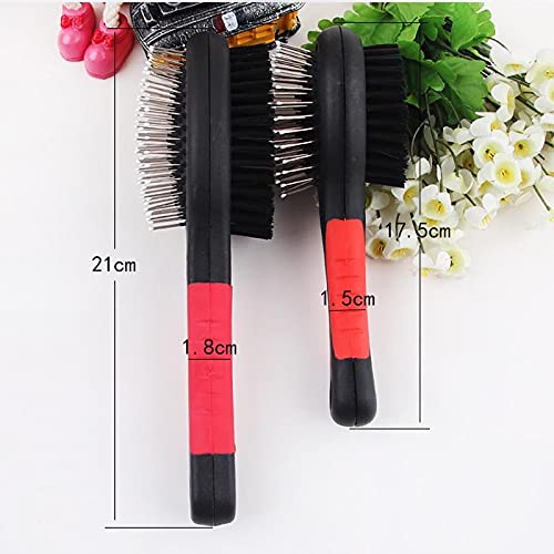 Huisdierborstels Handschoenen 1 PC Dubbel geconfronteerd Pet Kam Pet Hond Grooming Tool Plastic Handvat Puppy Kat… - Image 3