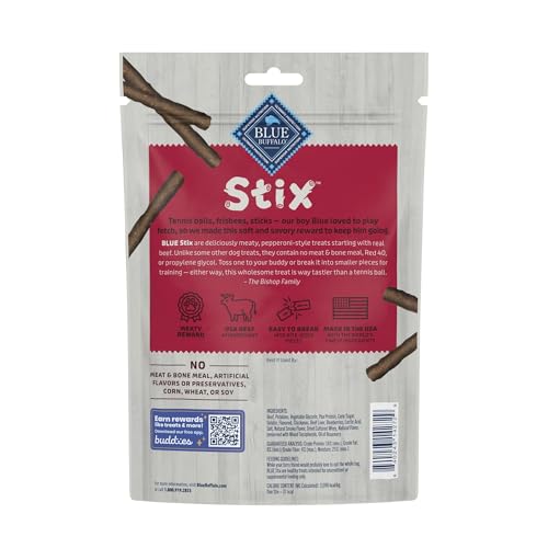 Blue Buffalo Stix Beef Pepperoni-Style Dog Treats, 5 oz, 6 ct - image 2