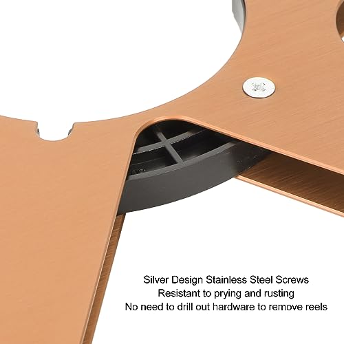 1/4 10,5 Zoll Nab Take Up Reel to Reel Tape, Open Reel AudioTakeup Reel für REVOX Studer, Leeres Aluminium Aufnahmeband Reel to Reel Recorder Zubehör für Nab (Gold)