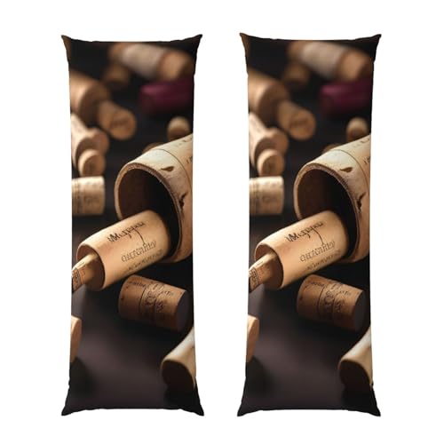 Housse de coussin de corps bouteille de vin longue et ultra douce - 2