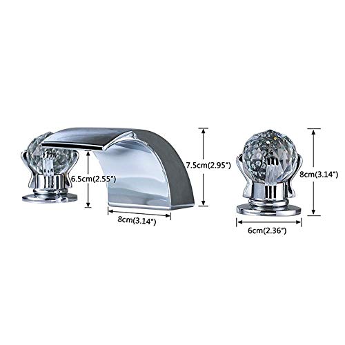 Mezclador de lavabo de doble manija con instalación en cubierta 4
