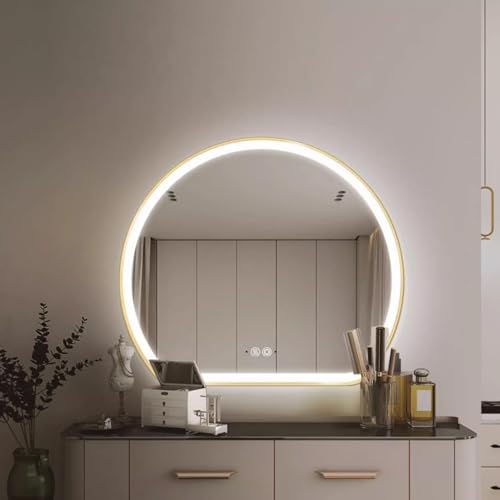 Miroir rond antibuée avec éclairage réglable pour coiffeuse - 3