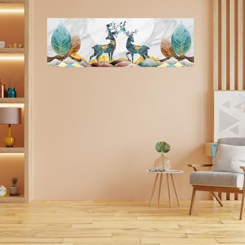 Image of Polyester Printed Air Conditioning Dust Cover Folding Designer Ac Cover For Indoor Split Ac 1.5 Ton (97X 31X 21 Cm ) (Deer)
