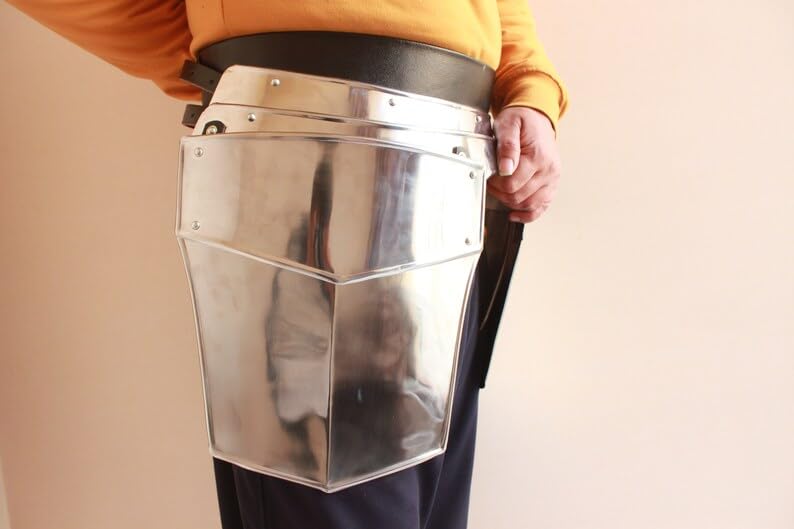Medieval Steel Tasset Armor – Gothic Plate Leg Protection with Adjustable Belt for LARP, Cosplay, and Reenactments2