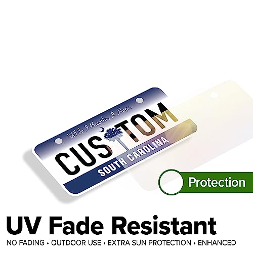 Mini License Plates, Personalized License Plates, Custom for Car, Bikes, ATV, Kids Car, Golf Cart, Jeep, 2x4 Inch, Rust-Free Fade Resistant Aluminum, USA Made by My Sign Center (South Carolina)