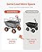 VEVOR 10 Cu.Ft 1200LBS Poly Garden Cart Dump Wagon, Heavy Duty Wheelbarrow with Convertible Handle and 13