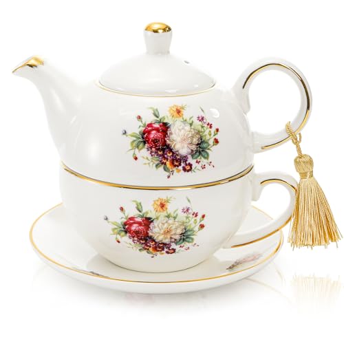 YIMITEE Floral Teapot For One
