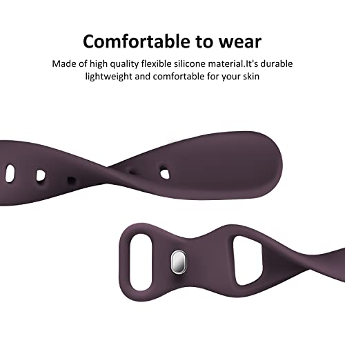 Image of Thin Slim Band Compatible with Apple Watch 38mm 40mm 41mm 42mm 44mm 45mm 46mm 49mm, Replacement Silicone Sport Strap for iWatch Series 11 /10 /9 /8 /7 /6 /5 /4 /3 /2 /1 Ultra SE Women Men, Dark Cherry