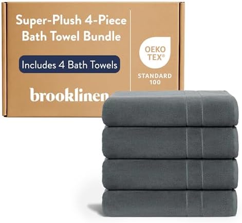 Brooklinen Super-Plush Turkish Cotton Bath Towels - Set of 4 - Co...