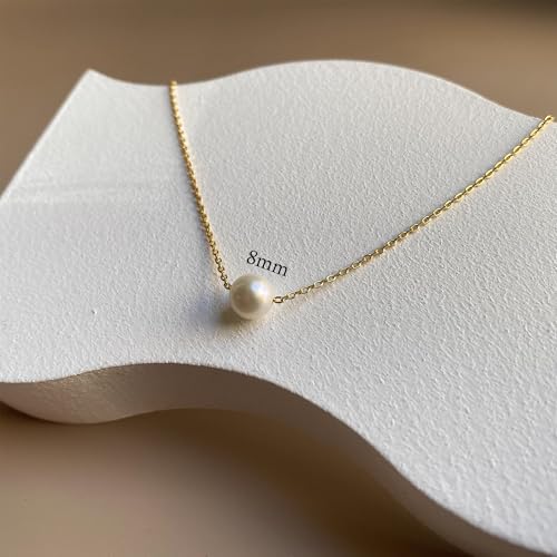 Pearl Necklaces for Women, Gold Pearl Choker Dainty Single Pearl Necklace Layered Daisy Necklace Set Pendant Strands for Bride Bridesmaids, Homecoming Costume Prom Jewelry Wedding Gifts