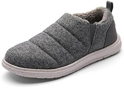 Bruno Marc Men's Suede Warm Comfortable Slippers Indoor Outdoor Slip On Shoes, Grey, Size 12, SBSL2210M