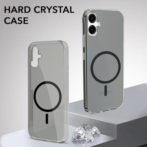 Image of Jkobi Lifetime Anti-Yellow MagSafe Compatible Clear Back Cover Case for Samsung Galaxy A06 (Sleek Hard Crystal | Shockproof and Camera Protection)