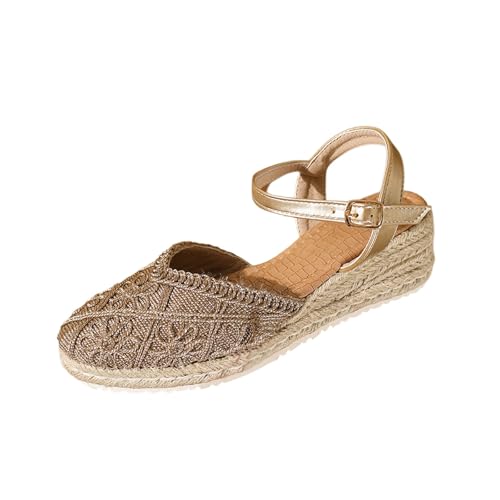 Espadrilles crochet femme bout fermé : sandales d'été légères et ajustables