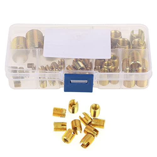 Thread Inserts, 50Pcs M3 M4 M5 M6 M8 M10 M12 Brass Self Tapping Thread Slotted Inserts For Hard Wood Thread Repair Tool #TOP7