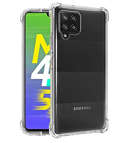 Image of Soft Flexible Silicone Back Cover Samsung Galaxy M42 5G / A42, Transparent Case + Screen Guard