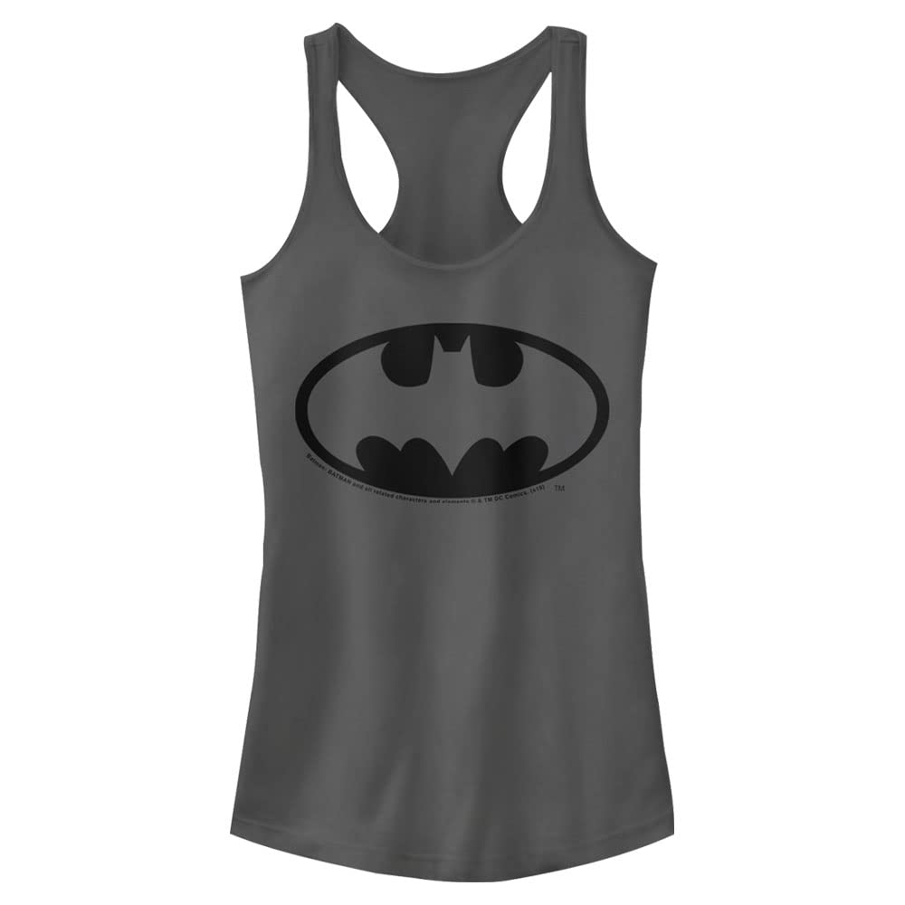 DC Comics Batman Basic Logo Outline Women's Fast Fashion Racerback Tank Top