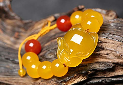 Renard en agate de chalcédoine brésilienne naturelle, cadeau idéal pour femme