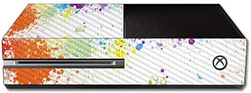MightySkins Carbon Fiber Skin for Microsoft Xbox One - Splash of Color | Protective, Durable Textured Carbon Fiber Finish | Easy to Apply, Remove, and Change Styles | Made in The USA