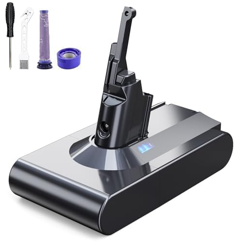 Dyson - 【sino】Dyson V8 Fluffy SV10FF&quot;2&quot; Amazon.com: Battery Replacement for Dyson V8, 21.6V 6500mAh