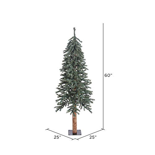 Vickerman 5' Natural Bark Alpine Artificial Christmas Tree Unlit, Faux Christmas Tree, Seasonal Indoor Home Decor #TOP15