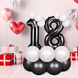OFFCUP Helium Balloons, 40 Inches Number Balloons 7, Foil Birthday Balloon for Birthday Wedding Party Decorations Celebration Supplies (Black) - Image 2