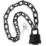 Advanced Hardened Steel Chain Lock - Heavy Duty Rainproof Upgraded Padlock with gate Chain, Anti-Theft Security Lock for gate, Fences, Backyard Doors, Motorcycles, Bicycles