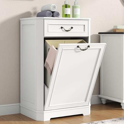 Loomie Tilt Out Laundry Hamper Cabinet, Hidden Laundry Cabinets with