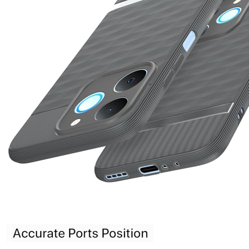 Image of Pikkme Back Cover for Realme P4 Lite 4G Camera Protection 3D Hexa Cube Design Silicone Protective Bumper Case (Grey)