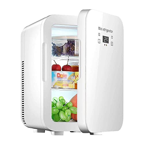 MXJCC 12L Mini Fridge for Bedroom - Car, Office Desk &amp; Dorm Room - 12v Portable Cooler &amp; Warmer for Food, Drinks, Skincare, Beauty &amp; Makeup - AC\/DC Small Refrigerator with Glass Front
