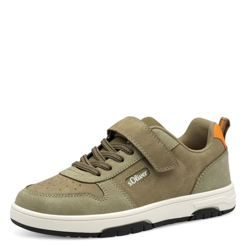 s.Oliver Mädchen Sneaker flach mit Klettverschluss Bequem, Grün...