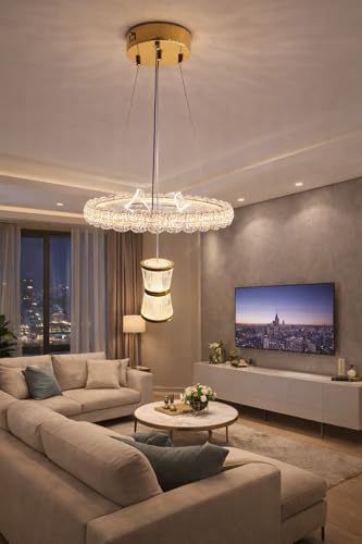 Image of Modern 20248 LED Pendant Chandelier Light | Warm White Decorative Lighting Fixture Contemporary Hanging Lamp | Ideal for Dining Room,Living Room,Kitchen Island & Hall