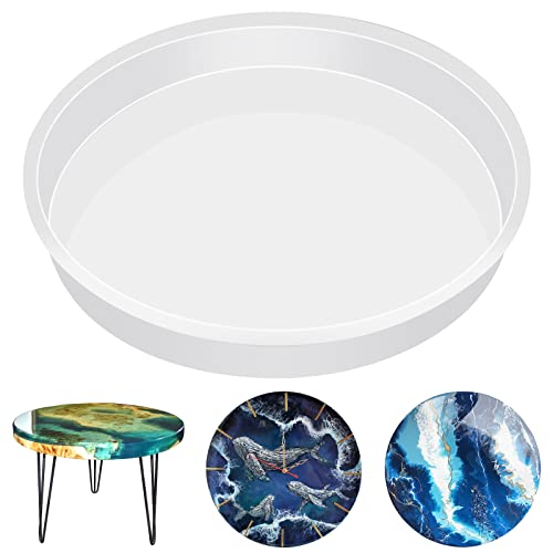 TIHOOK Runde Resin Silikonform,14 Zoll/355mm, Tischform Epoxidharz,...